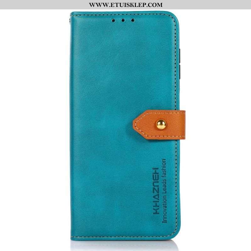 Etui Folio do Xiaomi 12T / 12T Pro Dwukolorowe Złote Zapięcie Khazneh